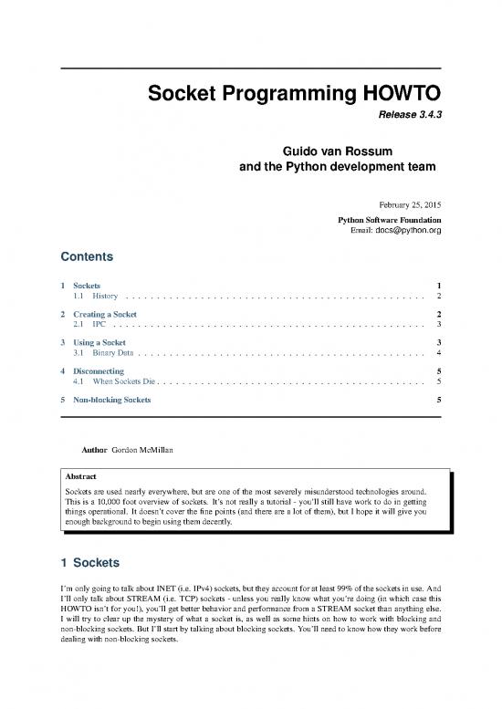 picture_Python Tutorial Pdf 196377 | Howto Sockets