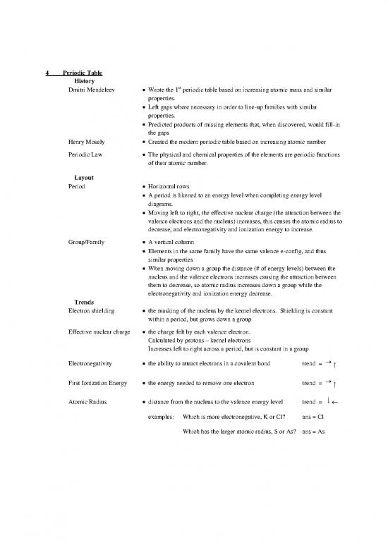 picture Pdf Printable Periodic Table 195727 | Notes   Introduction To The Periodic Table