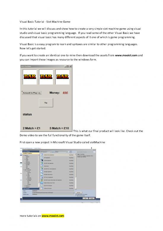 picture Visual Basic Programming Examples Pdf 198003 | Slot Machine Tutorial