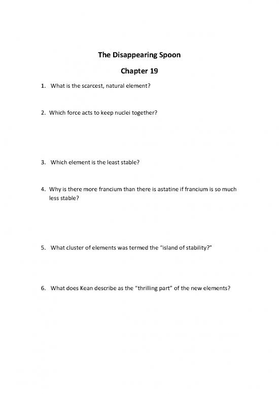 picture Pdf Printable Periodic Table 195968 | The Disappearing Spoon Chapter 19 Questions