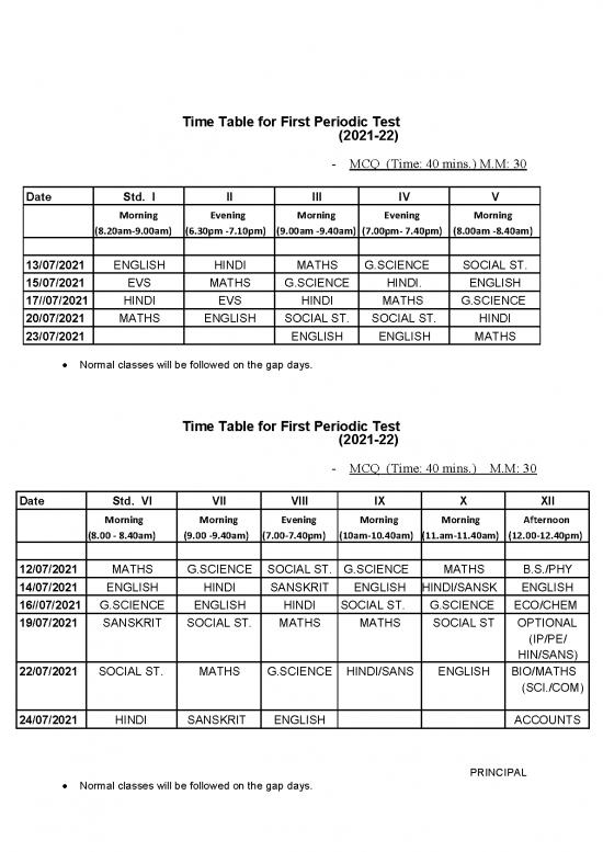 picture Pdf Printable Periodic Table 195941 | Time Table For First Periodic Test 2021 22