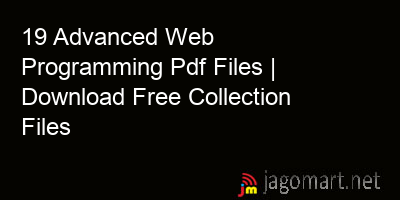 picture 19 Advanced Web Programming Pdf Files | Download Free Collection Files