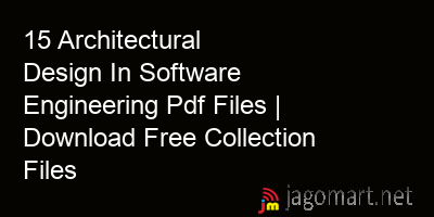 picture 15 Architectural Design In Software Engineering Pdf Files | Download Free Collection Files