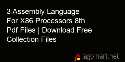 picture 3 Assembly Language For X86 Processors 8th Pdf Files | Download Free Collection Files