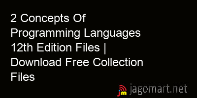 picture 2 Concepts Of Programming Languages 12th Edition Files | Download Free Collection Files