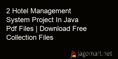 picture 2 Hotel Management System Project In Java Pdf Files | Download Free Collection Files