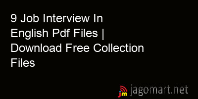 picture 9 Job Interview In English Pdf Files | Download Free Collection Files