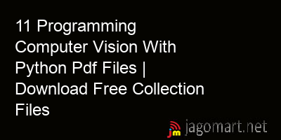 picture 11 Programming Computer Vision With Python Pdf Files | Download Free Collection Files