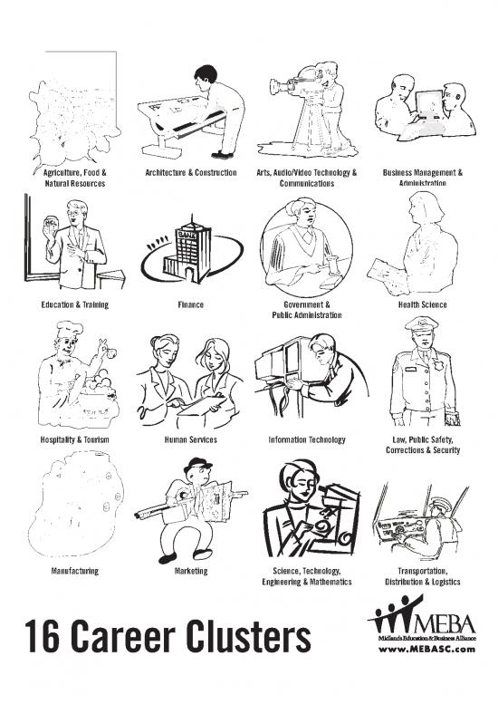 picture Career Pdf 199533 | 16 Clusters Coloring Sheet
