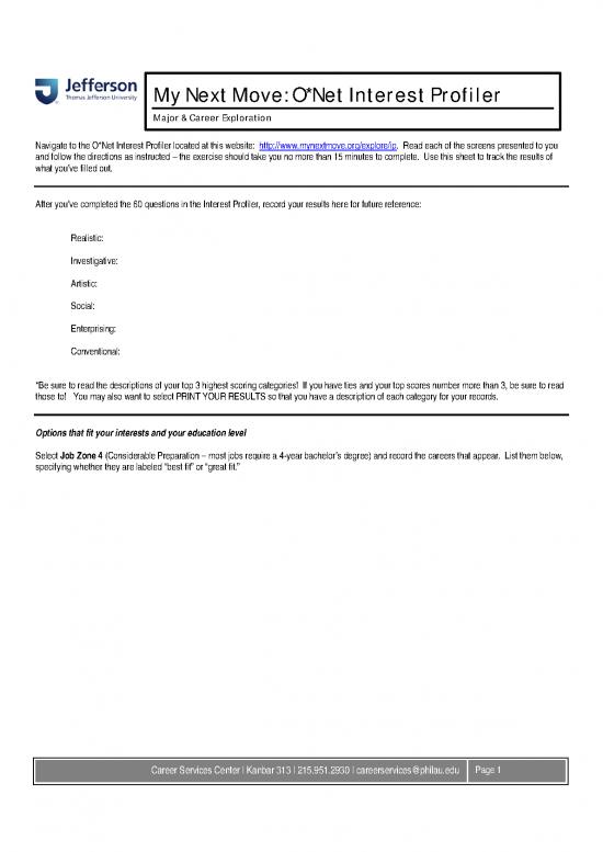 picture Career Pdf 199480 | 2022 Onet Interest Profiler