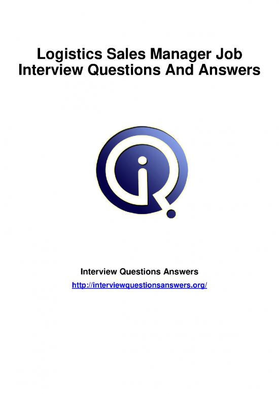 picture1_Pdf Job Interview 198657 | 23047 Logistics Sales Manager Interview Questions Answers Guide