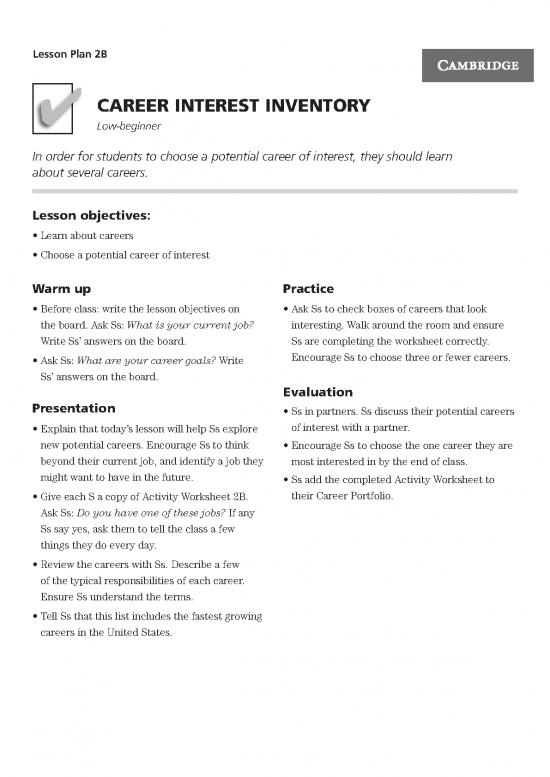 picture Career Pdf 199277 | 2b Careerinterestinventory