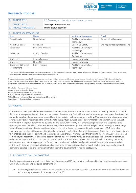 picture Tourism Pdf 200406 | 4 Growing Marine Ecotourism Proposal