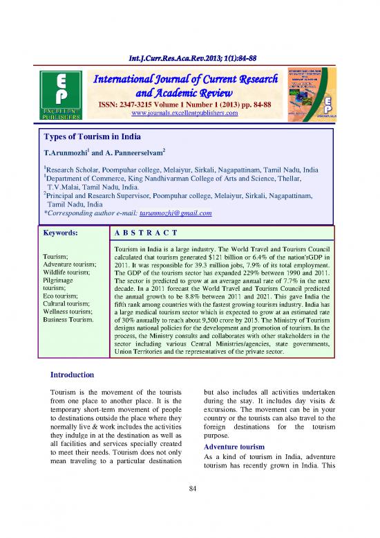 picture1_Tourism Pdf 200311 | Arunmozhi And  Panneerselvam