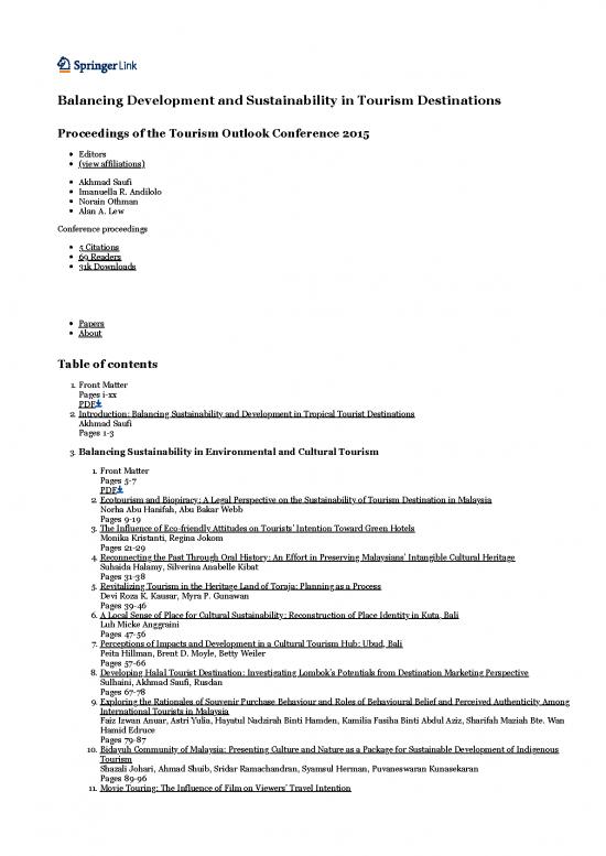 picture_Tourism Pdf 200076 | Balancing Development And Sustainability In Tourism Destinations   Springerlink