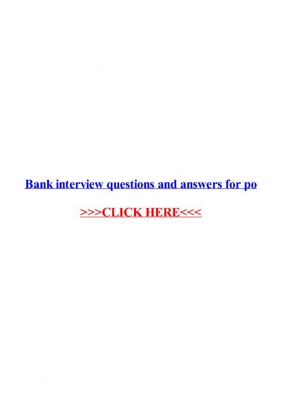 picture_Pdf Job Interview 199147 | Bank Interview Questions And Answers For Po