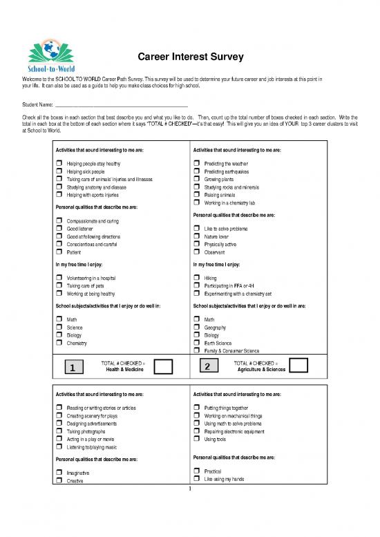 picture Career Pdf 199648 | Career Interest Survey