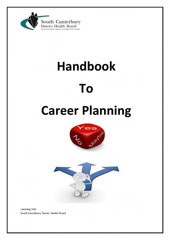 picture Career Development Plan Examples Pdf 199667 | Career Planning Handbook Edited October 2017