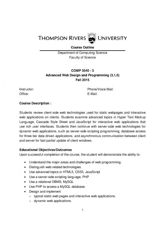 picture Advanced Web Programming Pdf 198390 | Comp 354035228