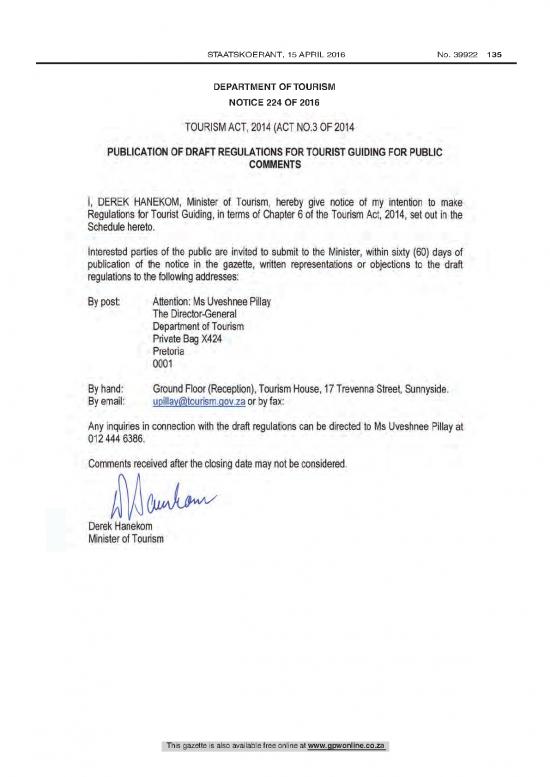picture1_Tourism Pdf 200420 | Draft Regulations For Tourist Guiding