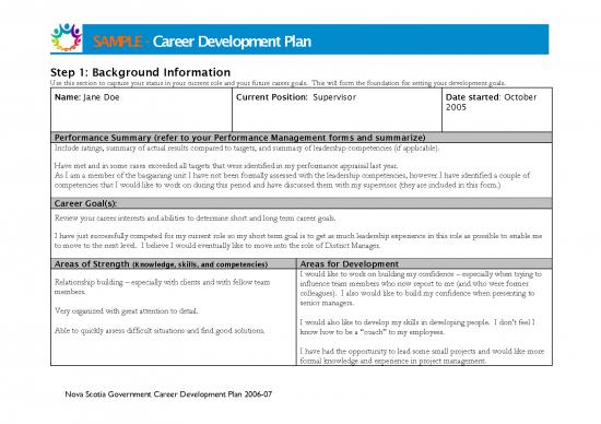picture1_Career Development Plan Examples Pdf 198647 | Employee Career Development Plan Pdf Template Free Download