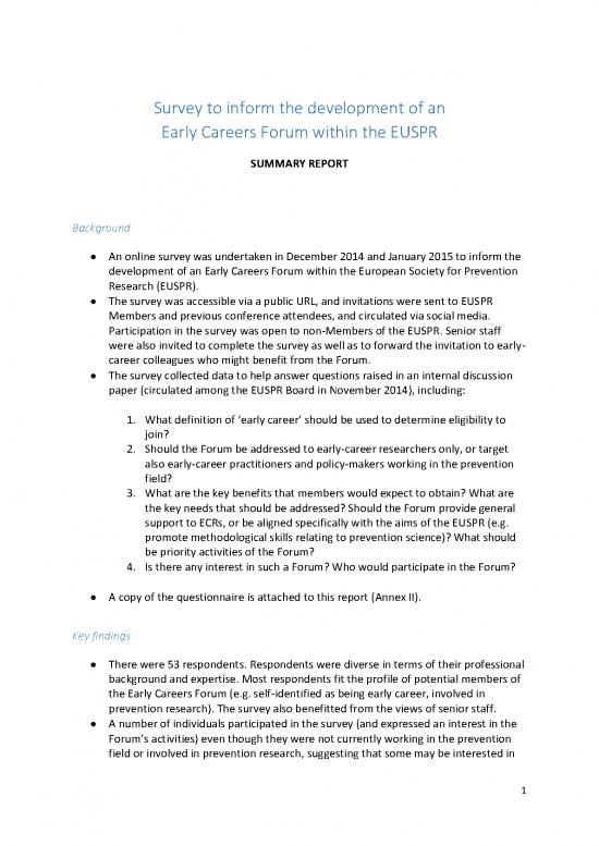 picture_Career Pdf 198830 | Euspr Early Careers Forum Survey Report