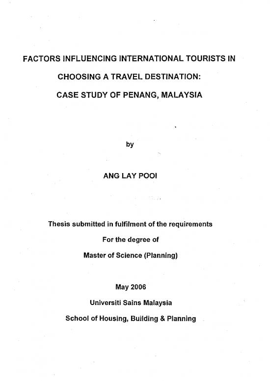 picture Tourism Pdf 200516 | Factors Influencing International Tourists In Choosing A Travel Destination Case Study Of Penang Malaysia