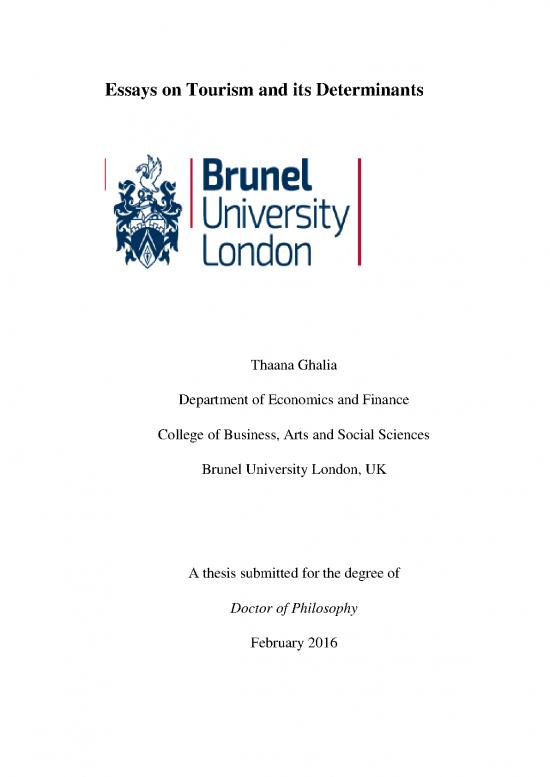 picture Tourism Pdf 199836 | Fulltextthesis