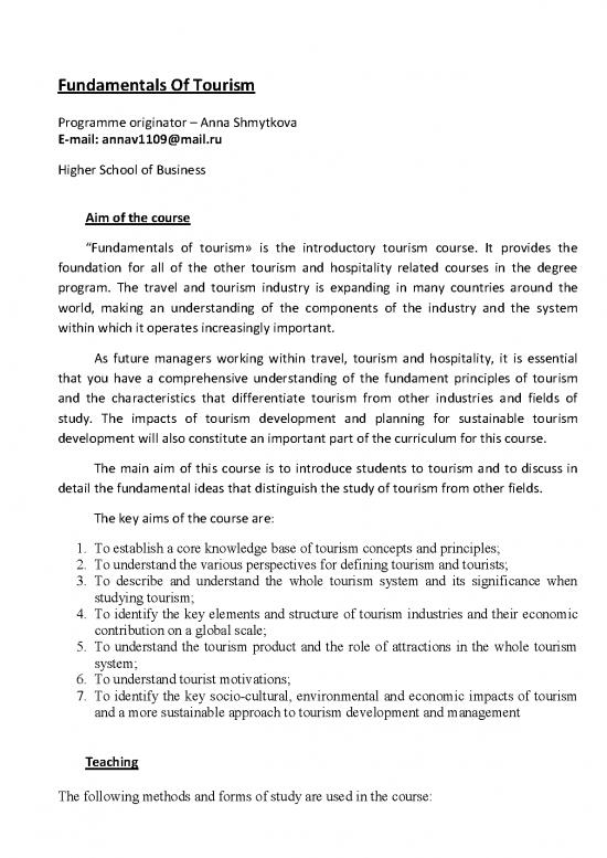 picture Tourism Pdf 200124 | Fundamentals Of Tourism