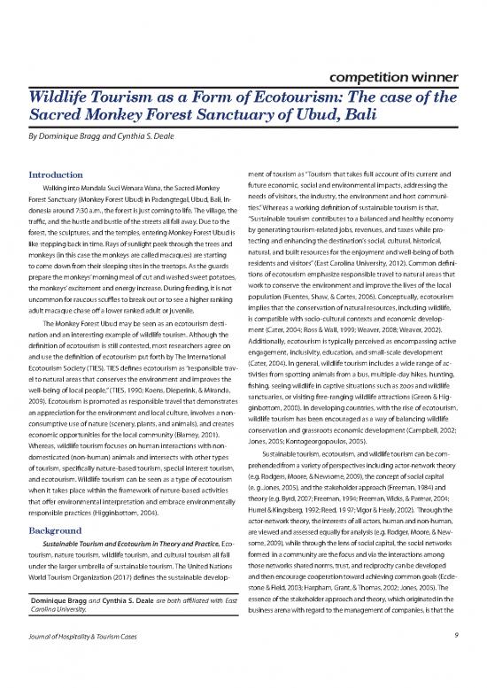 picture Tourism Pdf 200246 | Jhtc Vol7issue3 Bragg Case