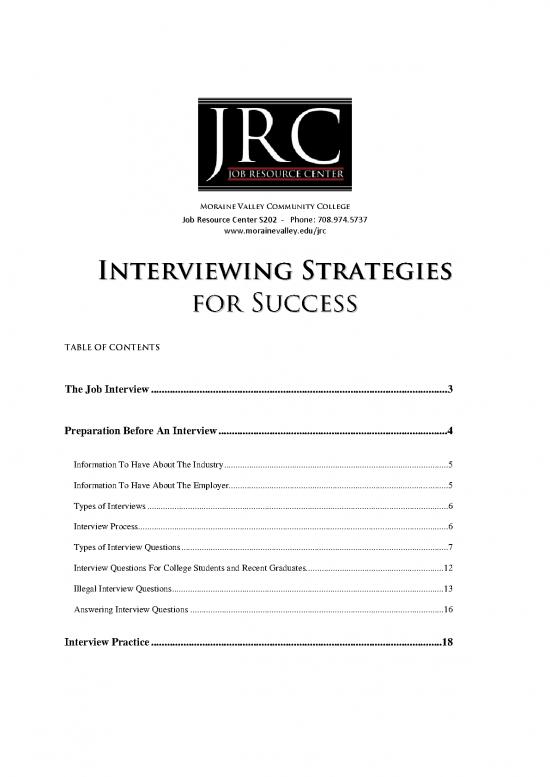 picture1_Pdf Job Interview 199548 | Jrc Interviewing Strategies For Success Guide