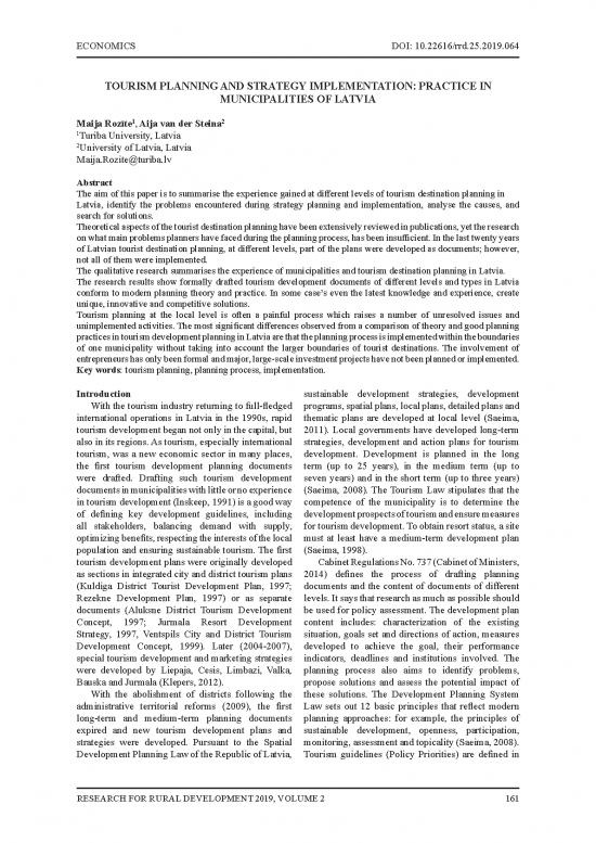 picture_Tourism Pdf 200460 | Latviaresruraldev 25th 2019 Vol2 161 168