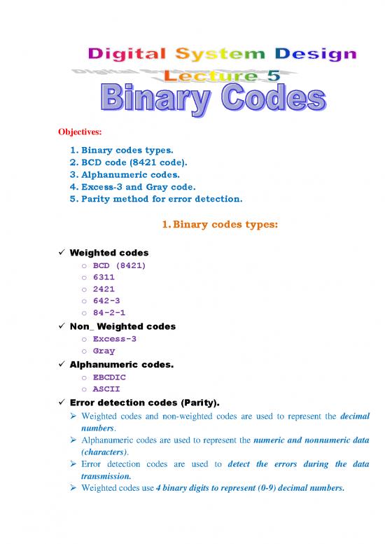 picture1_Binary Codes Pdf 198129 | Lecture 5 Binary Codes
