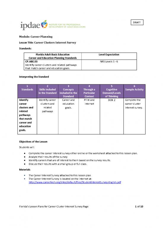 career research paper lesson plan