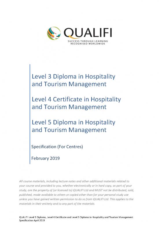 picture1_Tourism Pdf 200067 | Level 3 4 5 Hospitality And Tourism Specification April 2019