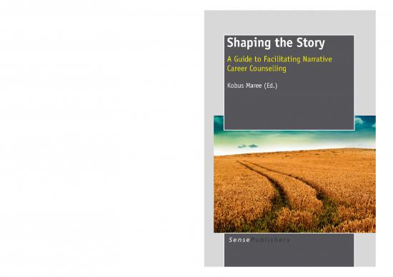 picture Career Pdf 199780 | Maree  Monografij Shaping The Story A Guide To Facilitating Narrative Career Counselling
