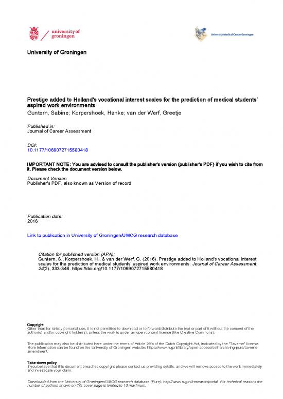 picture Career Pdf 199142 | Prestige Added To Holland S Vocational Interest Scales For The Prediction