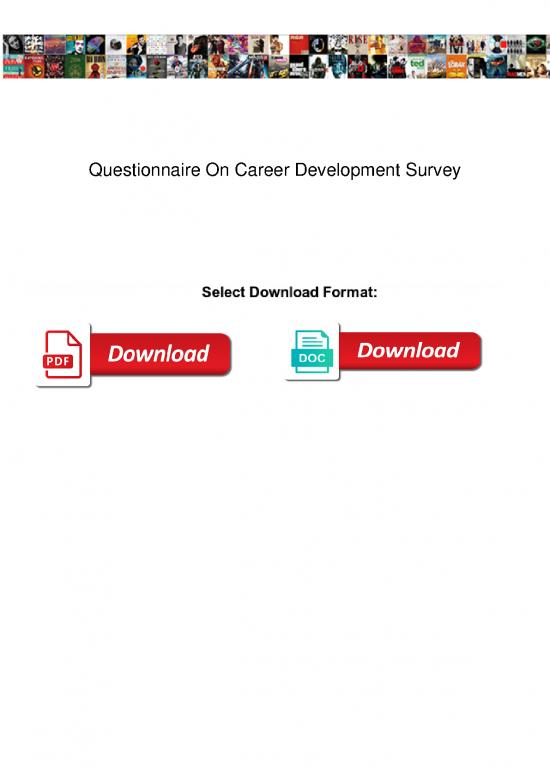 picture Career Pdf 199581 | Questionnaire On Career Development Survey