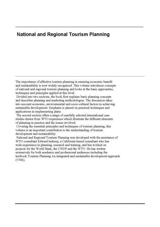 picture Marketing In Tourism Pdf 199840 | Regional Tourism Planning Manual 2001