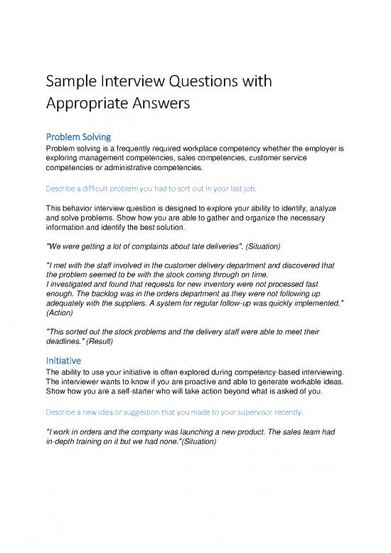 picture Pdf Job Interview 198634 | Sample Interview Questions With Appropriate Answers