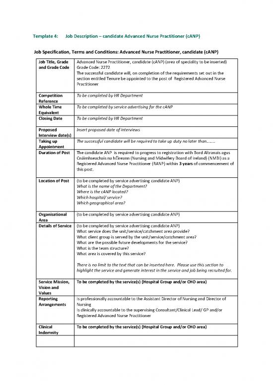 picture_Pdf Job Interview 199016 | Template 4 Job Description Candidate Advanced Nurse Practitioner Canp