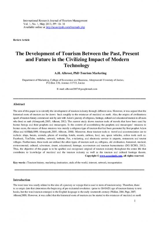 picture Marketing In Tourism Pdf 199810 | The Development Of Tourism