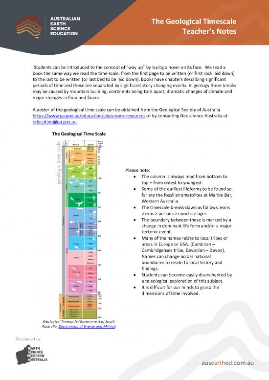 picture Geological Time Scale Pdf 200568 | The Geological Timescale Teachers Notes