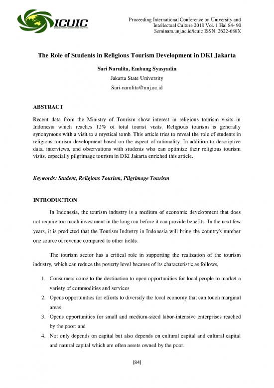 picture1_Tourism Pdf 200123 | The Role Of Students In Religious Tourism Development In Dki Jakarta
