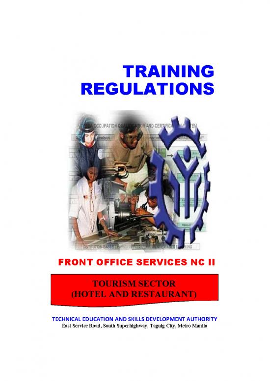 picture Tourism Pdf 199712 | Tr Front Office Services Nc Ii