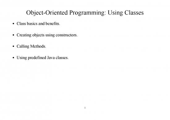 picture Object Oriented Programming Java Pdf 198561 | Using Classes