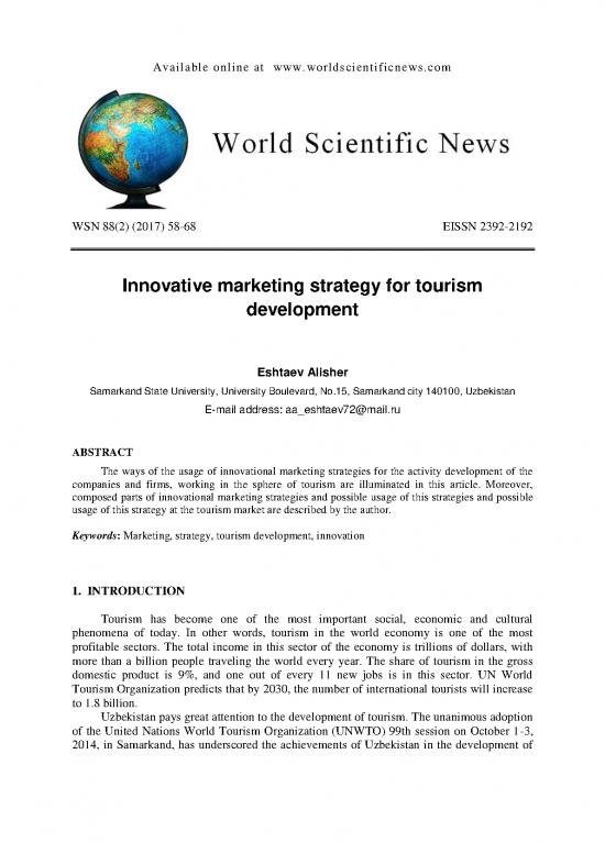 picture Marketing In Tourism Pdf 200453 | Wsn 882 2017 58 68