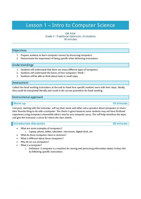 Computer Science Thesis Pdf 198597 Computer Science Unit Plan