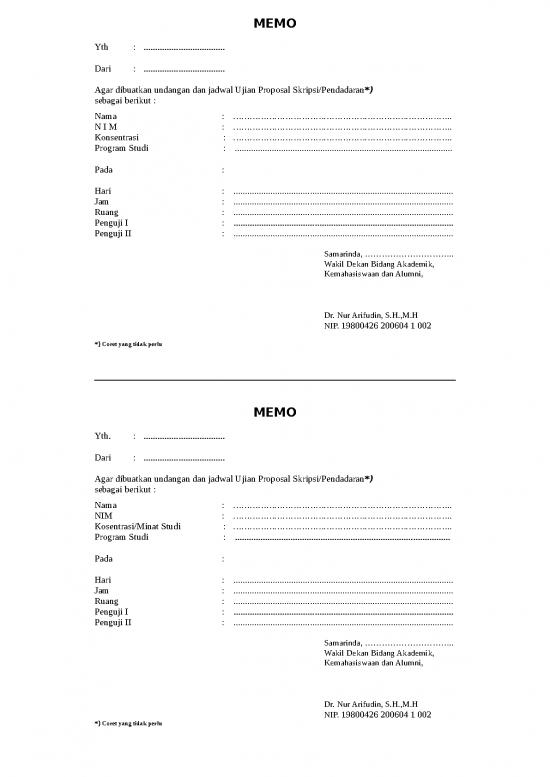 picture_12 01 2019 Formulir Memo Ujian Proposal Dan Pendadaran | File Contoh - Memo