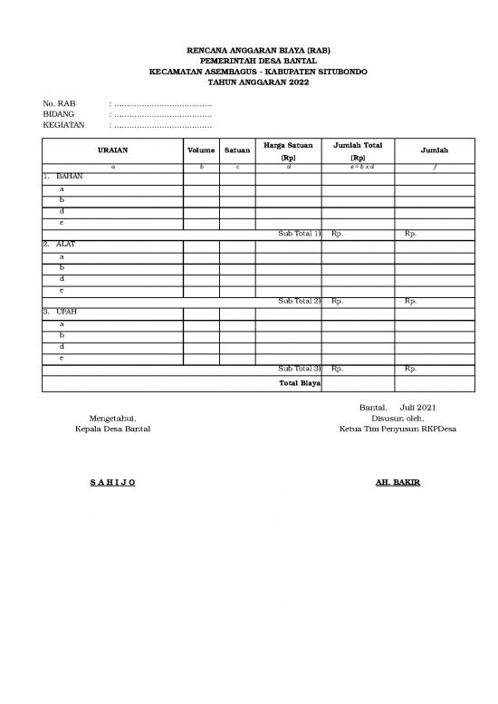 picture File Rab - Rencana Anggaran Biaya Id 20897 | 13    Format Rencana Anggaran Dan Biaya (rab)